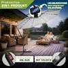 tillvex ombrellone a sbalzo in alluminio grigio LED solare Anteprima dell’immagine prodotto 6