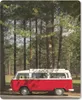 MuchoWow® Mauspad Mousepad Bus - Bäume - Rot 19x23 cm - Produktbild-Vorschau 1
