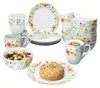 18tlg Frühstücksset Variant Blümchen Porzellan 6 Personen Produktbild-Vorschau 1