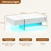 Table basse COSTWAY avec éclairage LED, table de salon Voir les images du produit 3