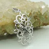 Anhänger 27x19mm filigrane Blume glänzend rhodiniert Silber Produktbild-Vorschau 2