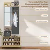 HOMCOM Garderobe Set, Garderobe mit Spiegel, Haken, Produktbild-Vorschau 4