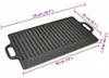 vidaXL Grillplatte Wendeplatte Gusseisen 50x23 cm Produktbild-Vorschau 4