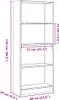 vidaXL Bücherregal Weiß 60x24x143 cm Holzwerkstoff Produktbild-Vorschau 7