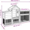 vidaXL Pollaio marrone 186,5x58,5x113 cm in legno di pino Anteprima dell’immagine prodotto 8