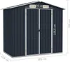 vidaXL Szopa narzędziowa antracyt 205x129x183 cm Stal Podgląd zdjęcia produktu 5