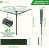 VOUNOT® Draußen Wäschespinne mit 50m Wäscheleine inkl. Produktbild-Vorschau 3