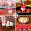 6 Stück Eier Kocher Silikon BPA Frei Eikocher Dampfgarer Produktbild-Vorschau 6