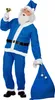 A man dressed as Santa Claus in a blue costume, holding a bell and a gift bag. Anteprima dell’immagine prodotto