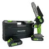 A mini chainsaw, a carrying case, and a battery are displayed against a white background. Náhľad obrázku produktu