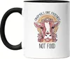 Animals Are Friends Not Food Tasse Schwarz Vegan Vegetarier Produktbild-Vorschau 1