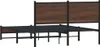 vidaXL Metallbett ohne Matratze Braun Eichen-Optik 137x190 Produktbild-Vorschau 5