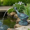 Solar Wasserspeier Ente 24 cm klassisch Wasserspiel Produktbild-Vorschau 3