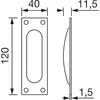 MARCHESI Schiebetürmuschel eckig, 40 x 120 mm, Edelstahl Produktbild-Vorschau 2