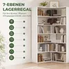 HOMCOM Bücherregal 7 Ebenen Eckregal L-förmiges Regal mit Produktbild-Vorschau 5
