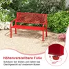 GOPLUS Gartenbank Metall, 127cm Sitzbank Outdoor 2 Sitzer Produktbild-Vorschau 8