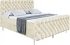 ALTDECOR Boxspringbett mit Silber Füßen, Matratze und Produktbild-Vorschau 2