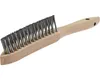 Lessmann Kehlnahtbürste 3 Reihen glatt 0,35 mm, Edelstahl, Produktbild-Vorschau 1