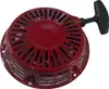 A red starter recoil assembly with a black pull handle, isolated on a white background. Náhľad obrázku produktu