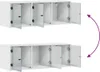 vidaXL Armoire murale avec portes en verre blanc 102x37x35 Voir les images du produit 12