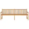A wooden garden bench against a white background. Produktbild-Vorschau