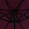 vidaXL Parasol avec mât en aluminium 500 cm rouge bordeaux Voir les images du produit 3