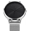 Alienwork Damen-Armbanduhr Quarz silber mit Metall Mesh Produktbild-Vorschau 3