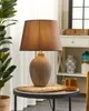 BELIANI Stolní lampa hnědá keramická 52 cm látkové stínidlo Náhled obrázku produktu 2