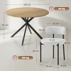HOMCOM 5-teilig Essgruppe mit Rundem Esstisch und 4 Produktbild-Vorschau 3
