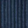A close-up view of a textured blue fabric with vertical ridges. Produktbild-Vorschau