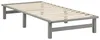 Homestyle4u Palettenbett 90x200 cm Massivholzbett Grau Produktbild-Vorschau 3