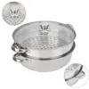 Edelstahl-Kochgeschirr 27 cm/11 Zoll 2-lagiger Dampftopf Produktbild-Vorschau 5