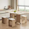 Mondeer Table de salle à manger avec 4 tabourets Gain de Voir les images du produit 2