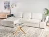 BELIANI 3-Sitzer Sofa Weiß Bouclé Stoffbezug Gesteppt Produktbild-Vorschau 2