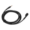 A black audio cable with a 3.5mm jack on one end and a micro-USB connector on the other, coiled on a white background. Podgląd zdjęcia produktu