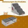 COSTWAY Hundetreppe 4 Stufen, Haustiertreppe für Kleine Produktbild-Vorschau 3