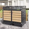 Afvalcontainerbox - 131 x 79 x 116 cm, zwart, staal, Productafbeelding-voorbeeld 8