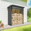 Outsunny Kaminholzregal Außen Stahl 150 x 66,5 x 150 cm Produktbild-Vorschau 8