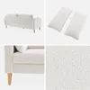 sweeek - Divano a 3 posti con tessuto bouclé teddy e gambe Anteprima dell’immagine prodotto 4