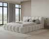 Chilly Design Polsterbett Stone Weiß Bouclé Stoff 140x200 Produktbild-Vorschau 1