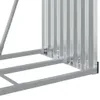 vidaXL Wiata na drewno opałowe srebrna 80x45x120 cm Stal Podgląd zdjęcia produktu 9