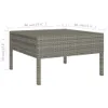vidaXL 12-tlg. Garten-Lounge-Set mit Auflagen Poly Rattan Produktbild-Vorschau 9