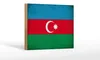 Holzschild Flagge Aserbaidschan 18x12cm Azerbaijan Vintage Produktbild-Vorschau 1