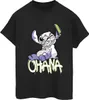 Disney - "Ohana" T-Shirt für Damen BI30298 (S) (Schwarz) Produktbild-Vorschau 1