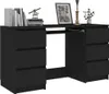 Scrivania nera 140x50x77 cm in materiale ligneo Anteprima dell’immagine prodotto 3