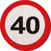 40. Geburtstag Verkehrsschild 20 Servietten Produktbild-Vorschau 2