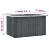 vidaXL Gartenbox Grau 149 x 99 x 93 cm -  Gartenboxen Produktbild-Vorschau 9