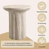Moderner Beistelltisch Travertin-Optik – MgO Gartenhocker & Produktbild-Vorschau 6
