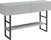 A modern console table with two drawers and a lower shelf, presented against a white background. Anteprima dell’immagine prodotto