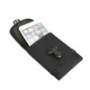 A black phone holster with a smartphone partially inserted. Produktbild-Vorschau